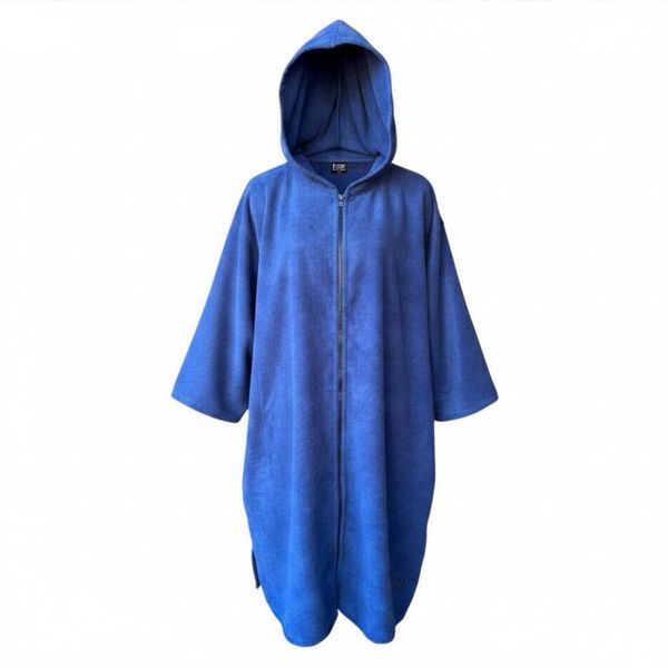 Swimming Robe Surfing Poncho Changing Towel Gown with Zip &amp; Hood