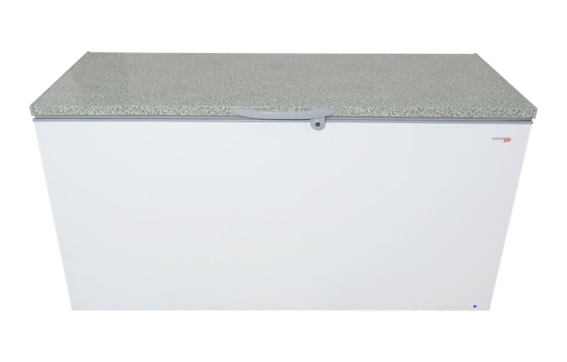 579L Solid top white chest freezer