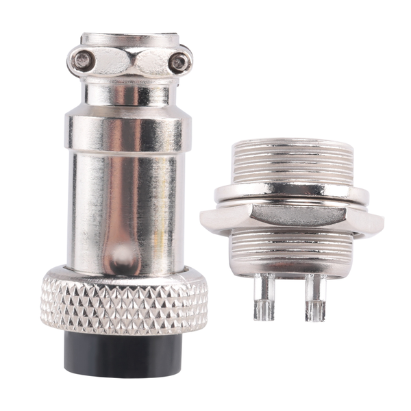 Gx16 Aviation Connector 2-Pin 400V Screw Type Cable Connector