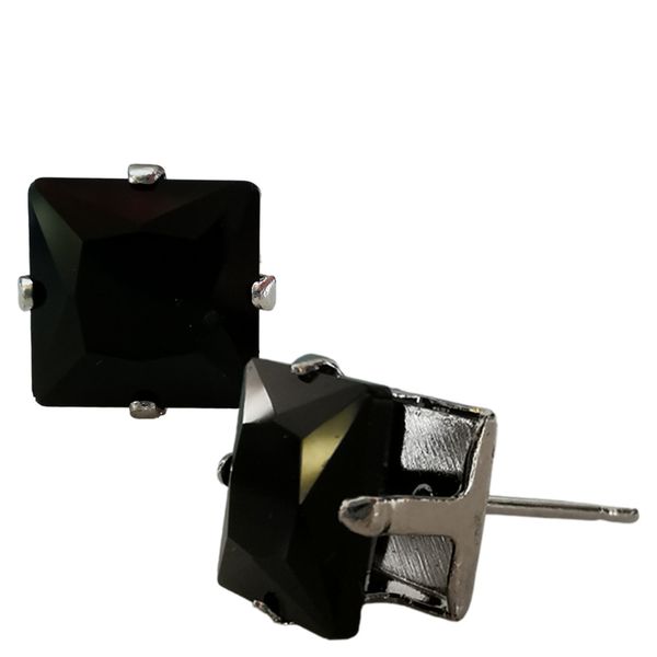 Stud Earrings For Men &amp; Women - Azov Cubic Zirconia - 4 Claw Square Diamond