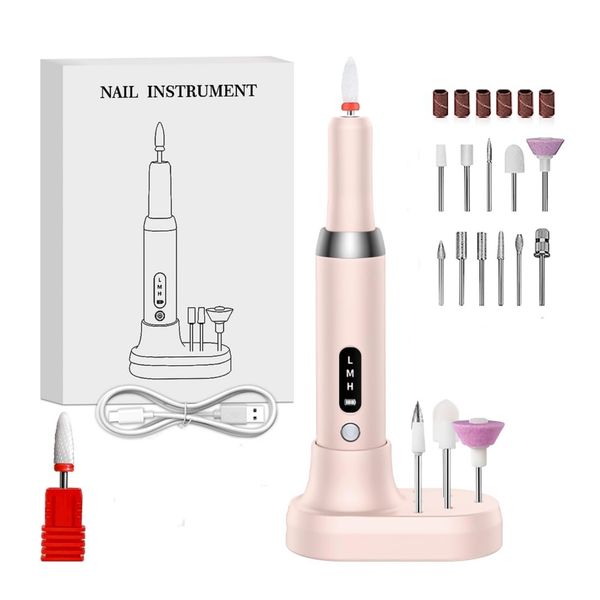 Rechargeable Cordless Electric Nail Drill Kit, Portable