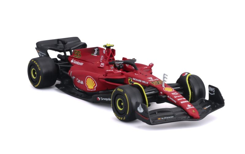 Bburago 1/43 Ferrari F1-75 2022 - Collectors Hard Case - 55 Carlos Sainz