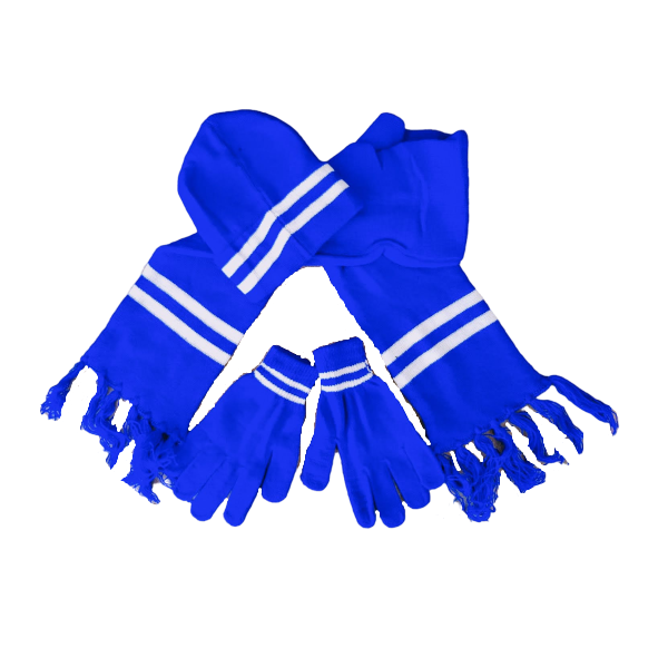Hat, Gloves And Scarf - Blue image