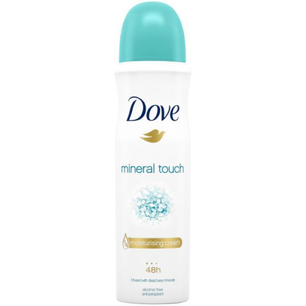 Dove Antiperspirant Deodorant Body Spray Mineral Touch 150ml x 2