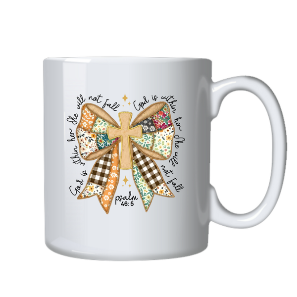 She will not Fall Christian Theme Birthday Christmas Gift Cup Mug 402