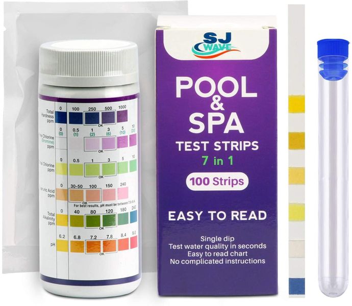 SJ Wave - 7 in 1 Pool &amp; Spa Test Strips (100's)