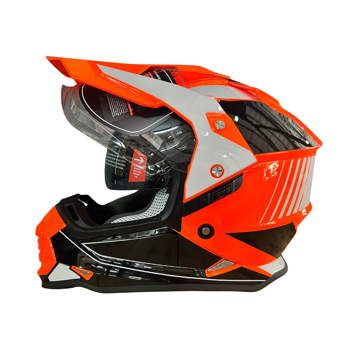YOHE 632A Black/White/Orange Adventure Helmet | Shop Today. Get it