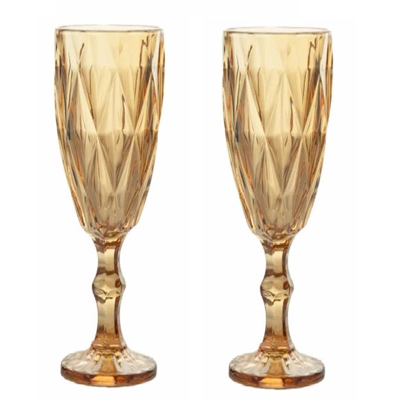 24 Pieces Crystale Gold Champagne Glass For Event