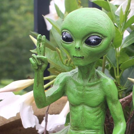 Alien Statue Garden Home Indooroutdoor Decor Cartoon Alien