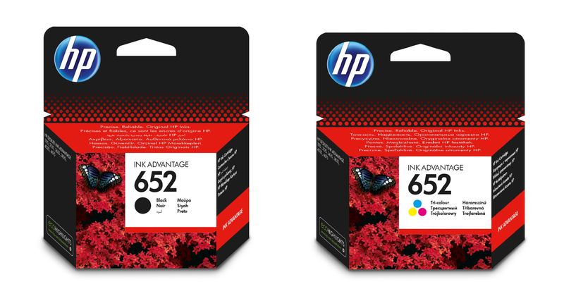 HP 652 Ink Bundle - HP 652 Black and Colour Original Ink Cartridge
