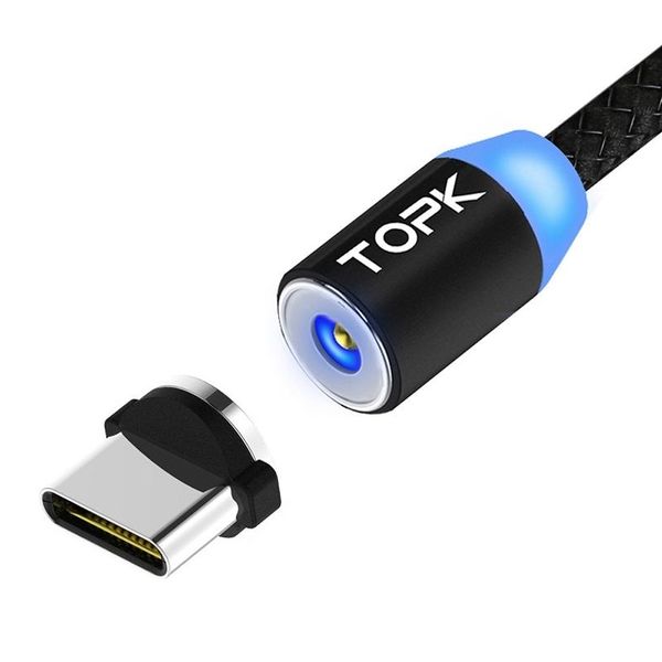 TOPK Type C Magnetic Nylon Braided Cable