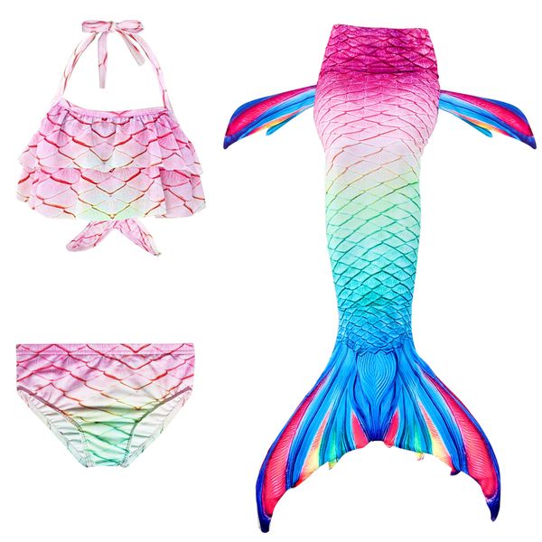 Mermaid Tail Swimsuit Bikini Set Costume Beachwear-3 Piece