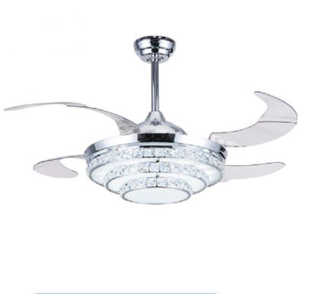 Retractable Blade Ceiling Fan With Remote