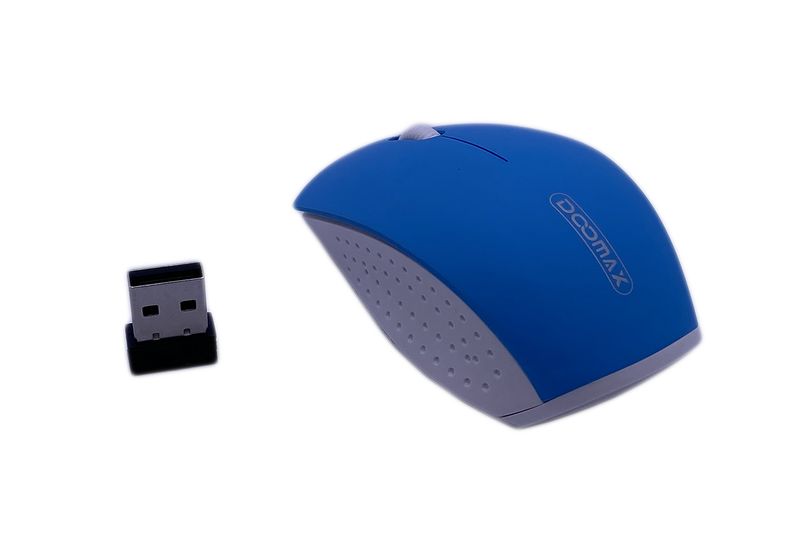 DOOMAX Wireless Nano Receiver Mouse - Blue / Grey