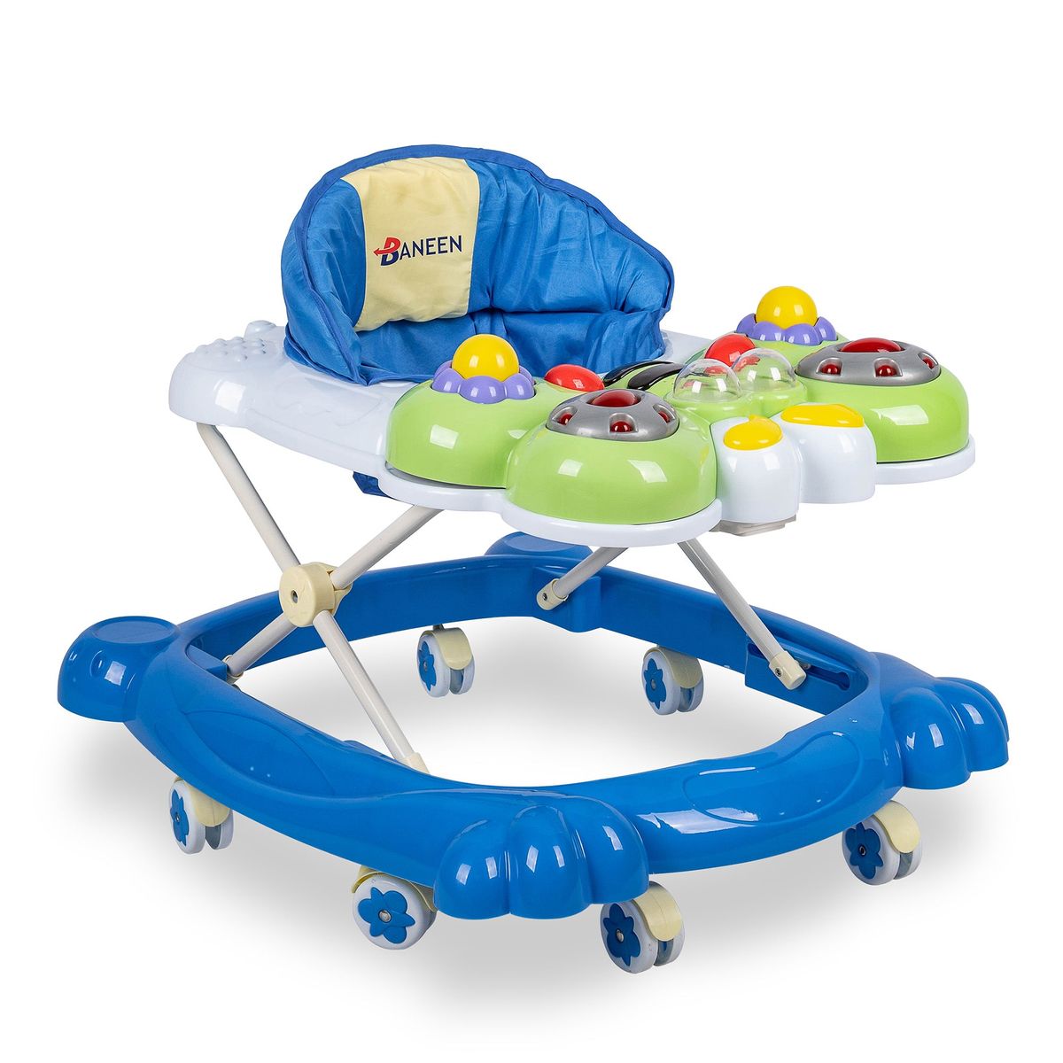 Baneen Baby Activity Walker With Sound Activity Set - Blue 