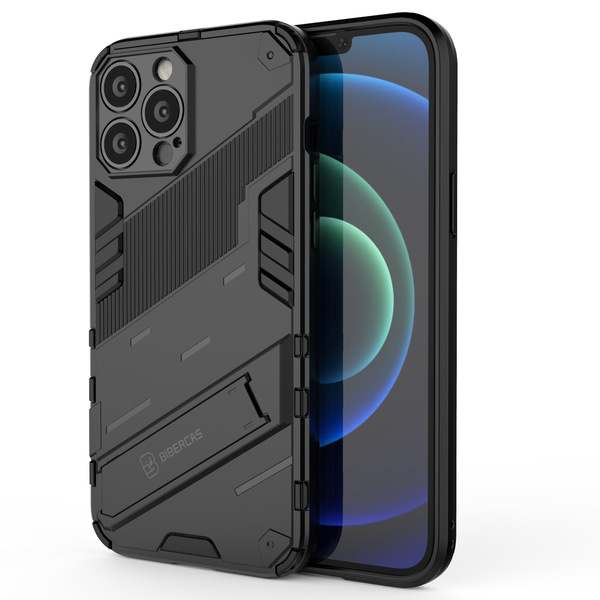 iPhone 13 Pro Max Case - Dual Layer Military Grade Impact Kickstand Cover