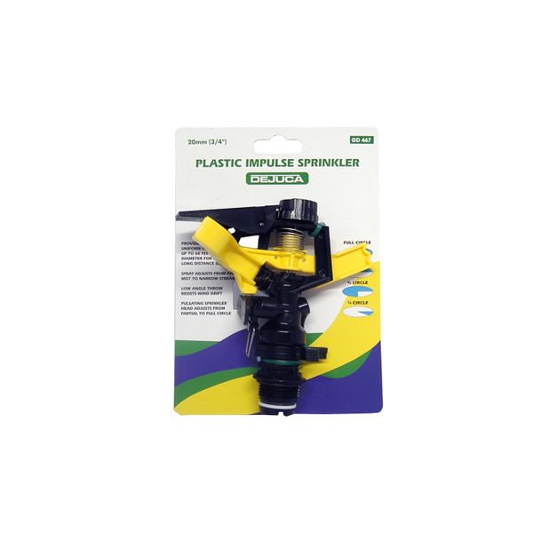 Dejuca - Impulse Sprinkler - PVC - Adjustable - 3/4 Inch - 8 Pack