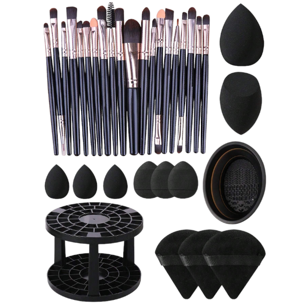 33-Piece Professional Makeup Kit - Black