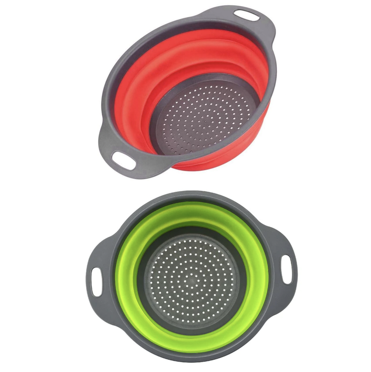 Collapsible Silicone Colander & Strainer - 2 Pack | Shop Today. Get it ...