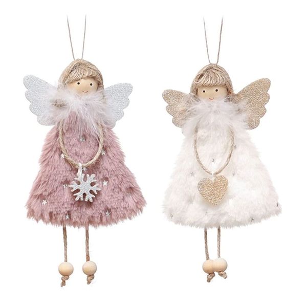 Home Christmas Decor Angel Doll Christmas Tree Hanging Ornaments Set Of 2