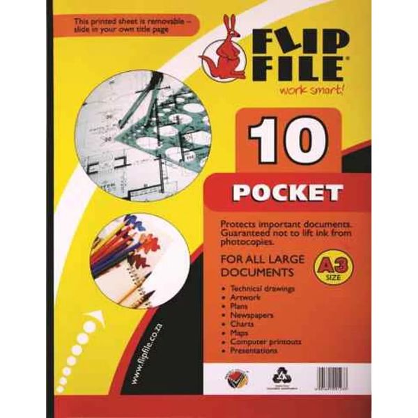 Flip File Display Book A3 10 Pocket x2