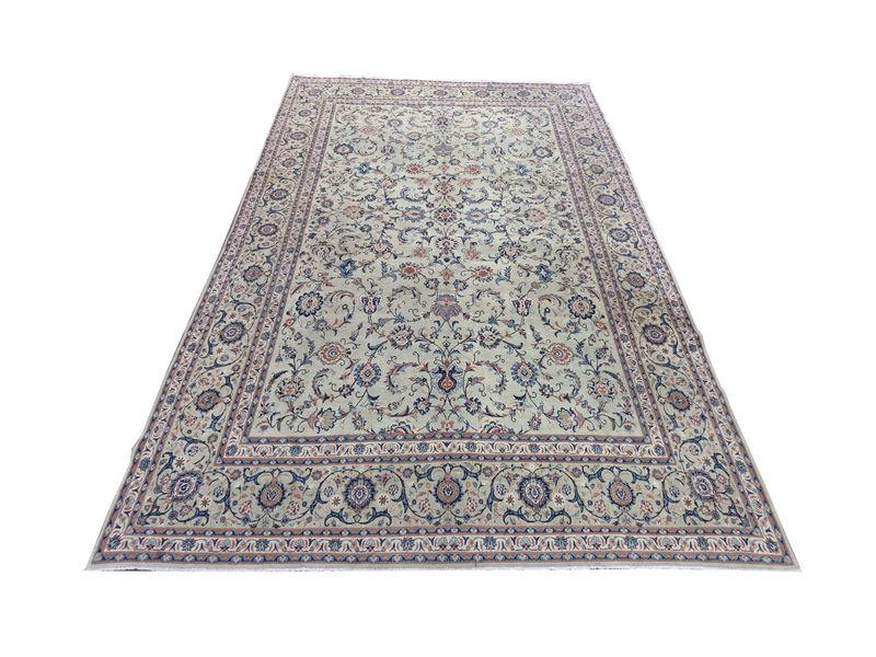 Top Persian Rugs Blue-Gold Wool Floral 402 x 296cm
