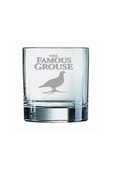 Famous Grouse - Etched Whiskey Glass - Set of 2