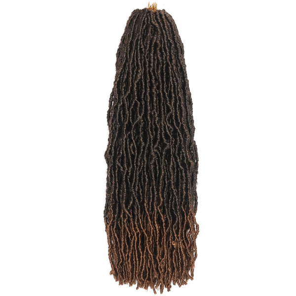20IN Butterfly Locs Black Light Brown Omber Synthetic Braid Pack of 3 #1/30