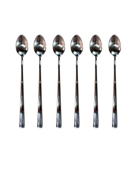 Quality Soda Spoon Stainless Steel Square Handle Broad 6 Piece