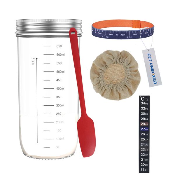 GET UNBOXED Sourdough Starter Jar Kit Sourdough Bread Baking Supplies