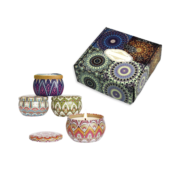 Assorted Mandala Candle Gift Set