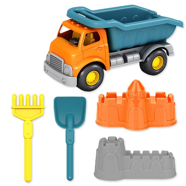 Beach Sand Truck Set with Accessories, Moulds &amp; Spades