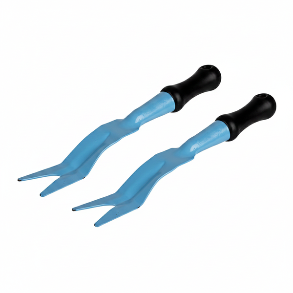 Garden Hand Weeder with Steel Blade and Wooden Handle - 275mm - 2 Pack