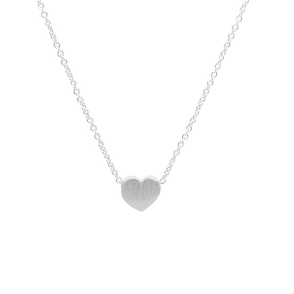 Small Heart Necklace - Elegant Heart No Stone Pendant Necklaces - Heart