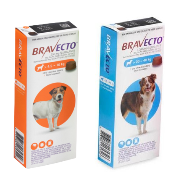 Combo Pack -Bravecto Chewy Tablet for Small &amp; Large Dogs -Flea Protection