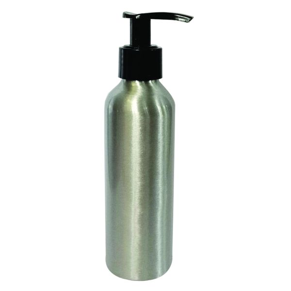 20 x150ml Aluminium Bottle with Black Lotion Pump (24/41)