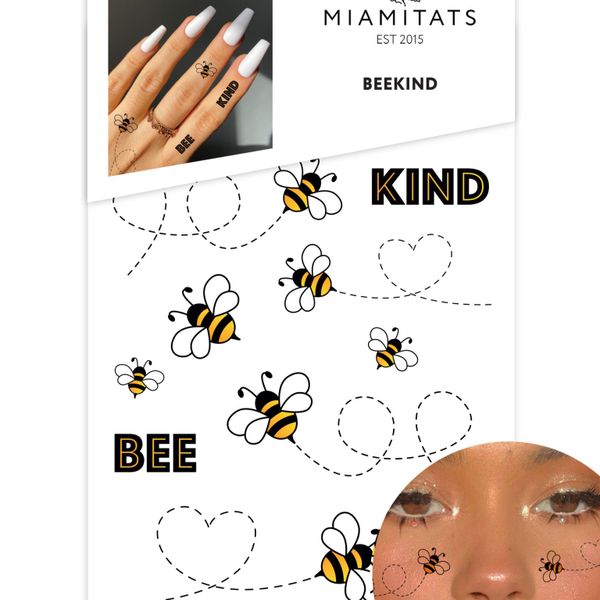 Set of Temporary Tattoos BEEKIND (9 tattoos)