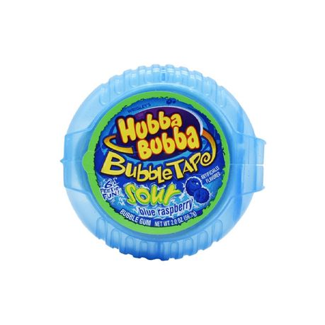 Hubba Bubba Bubble Tape Sour Blue Raspberry Gum - 2 x 56.7gm