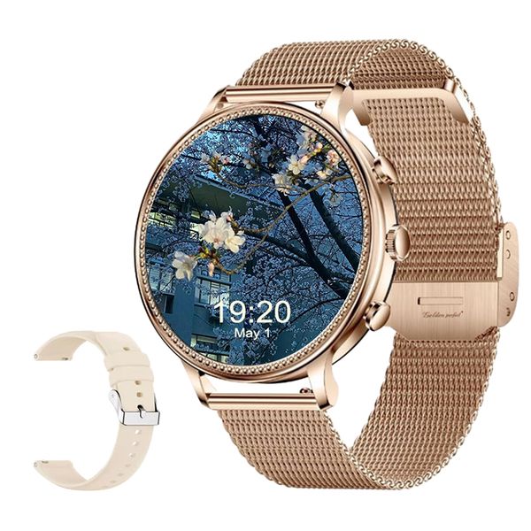 Golden Perfect Smartwatch: Professional Style with Health &amp; Connectivity