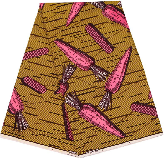 Vegan brown ankara wax fabric