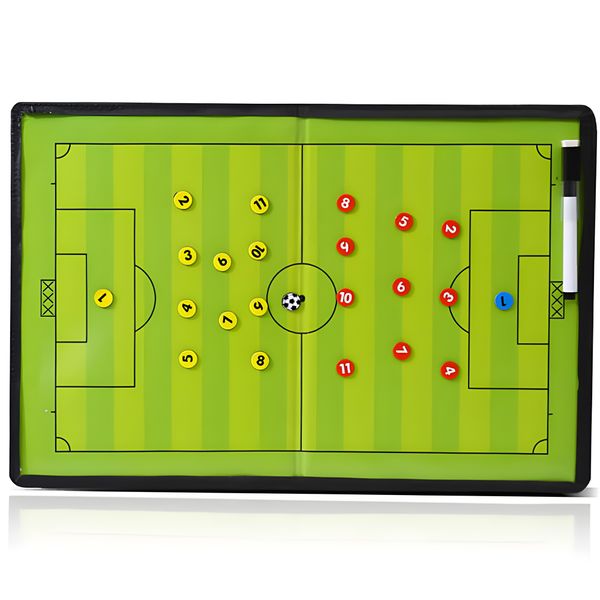 Football Magnetic Coach Board Foldable Tactics Board with Magnet Buttons