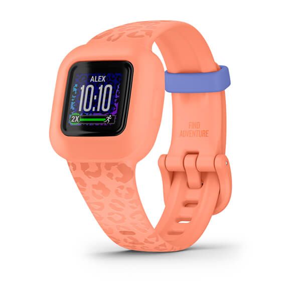 Garmin Vivofit Junior 3 Fitness Tracker - Peach Leopard