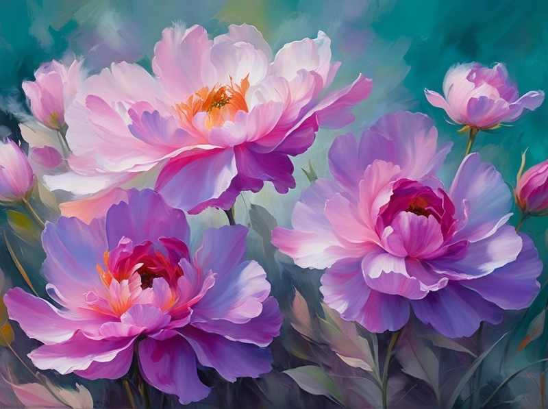 Modern Canvas Wall Art Home Decor - Pink Flower Abstract