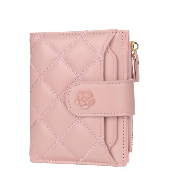 Women's Small Foldable Leather RFID Wallet Multi Slot Card Holder
