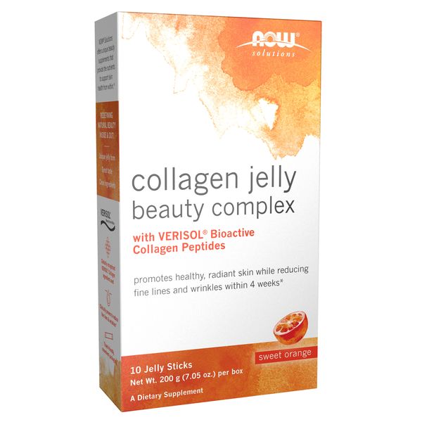NOW Solutions Collagen Jelly Beauty Complex, Sweet Orange Jelly Sticks