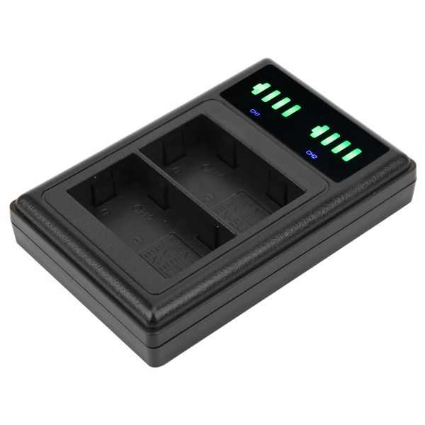 Dual EN-EL3E Charger with Micro/Type-C &amp; LCD