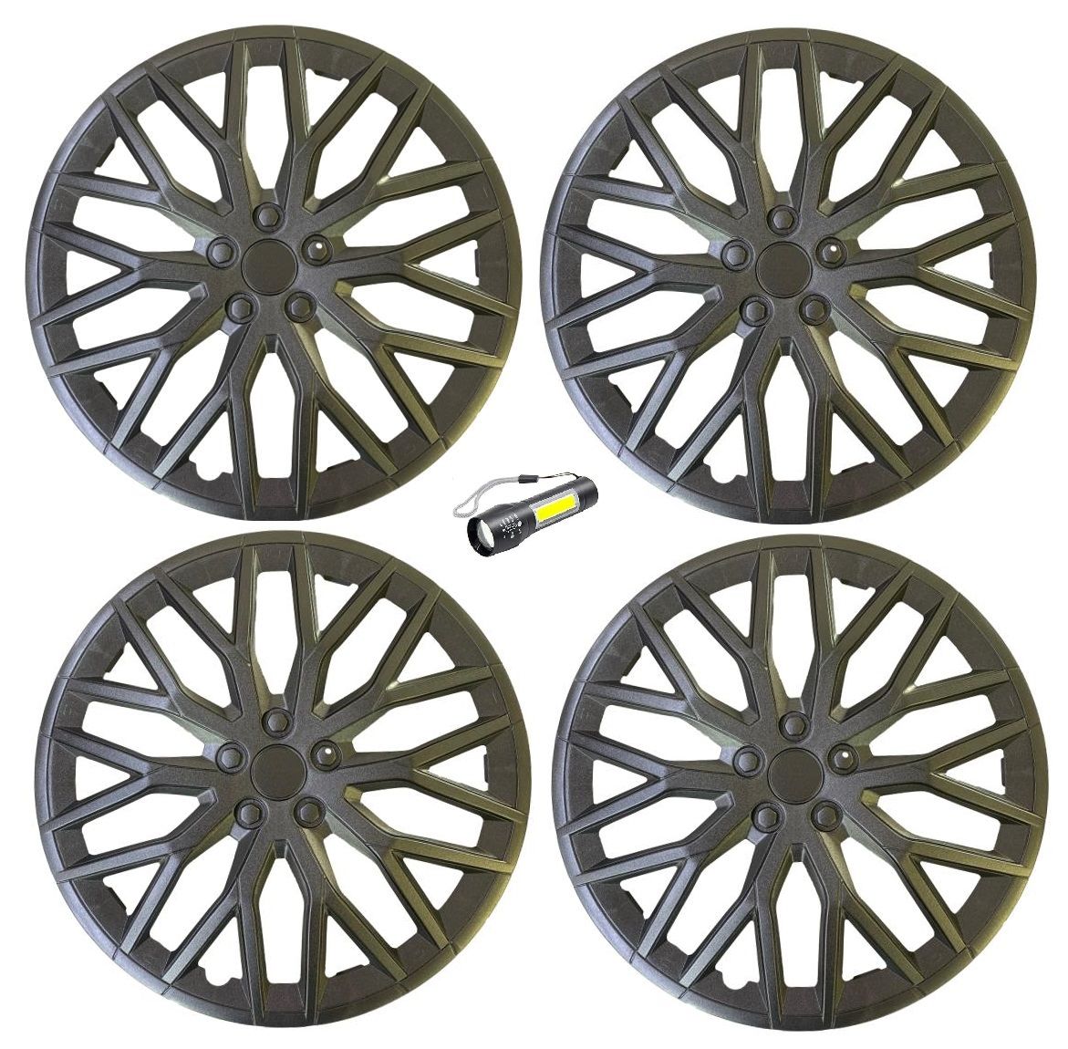 Auto Gear 15" ABS Wheel Cover 4 Piece Anthracite and Torch Shop