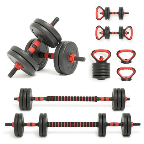 GetUp 4-in-1 Adjustable Weight Set (Barbell, Dumbbell Kettlebell and Push-Up Handle) - Various Sizes Image