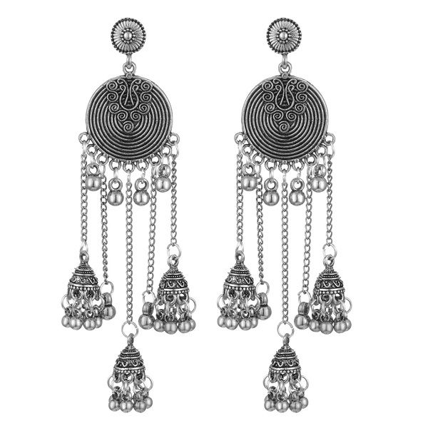 jhumka Vintage Ethnic Women's Round String Dangling