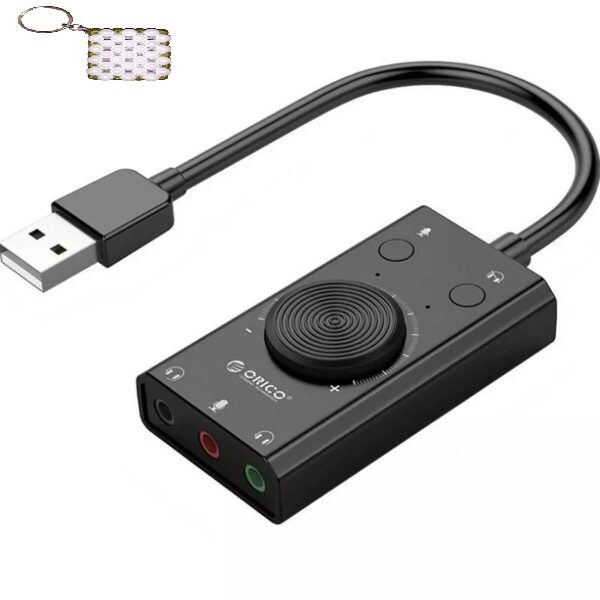 USB Multifunctional Driver Free Sound Card+Key Holder